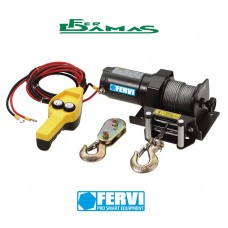 ARGANO ELETTRICO 12V, IN CORRENTE CONTINUA 900 KG. FERVI ART. 0630/0900